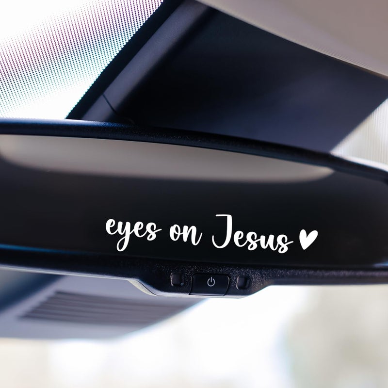 Hangwoous Eyes on Jesus Car Stickers – Christian Car Decals Stickers for Women - Religious Stickers for Cars, Car Window, Laptop, Water Bottle - Durable Weatherproof Jesus Sticker for Cars - Image 1